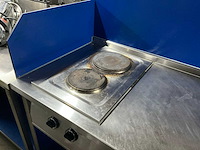 Rvs spoeltafel met electrische kookplaat - afbeelding 8 van  11