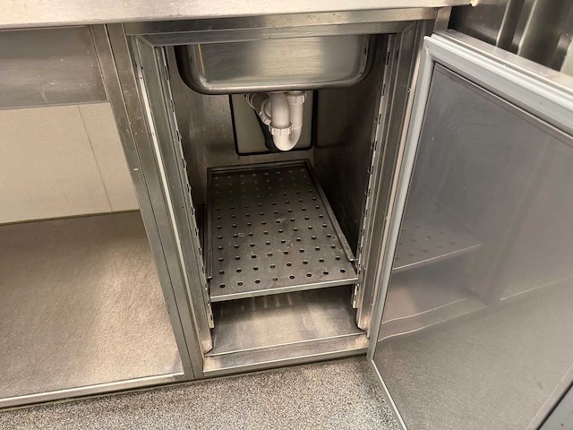 Rvs spoeltafel met lades - afbeelding 4 van  8