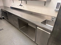 Rvs spoeltafel met lades - afbeelding 1 van  8