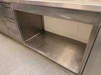 Rvs spoeltafel met lades - afbeelding 5 van  8