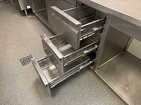 Rvs spoeltafel met lades - afbeelding 6 van  8