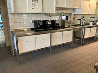 Rvs spoeltafel met onderkasten - afbeelding 1 van  9