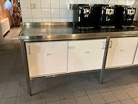 Rvs spoeltafel met onderkasten - afbeelding 2 van  9