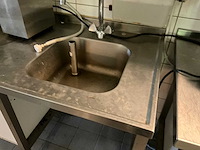 Rvs spoeltafel met onderkasten - afbeelding 5 van  9
