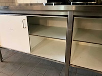 Rvs spoeltafel met onderkasten - afbeelding 9 van  9