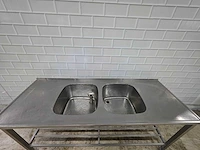 Rvs spoeltafel met onderschap - afbeelding 5 van  7