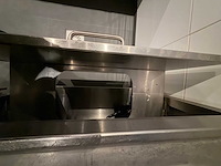 Rvs spoeltafel met rvs afvalbakhouder - afbeelding 4 van  6