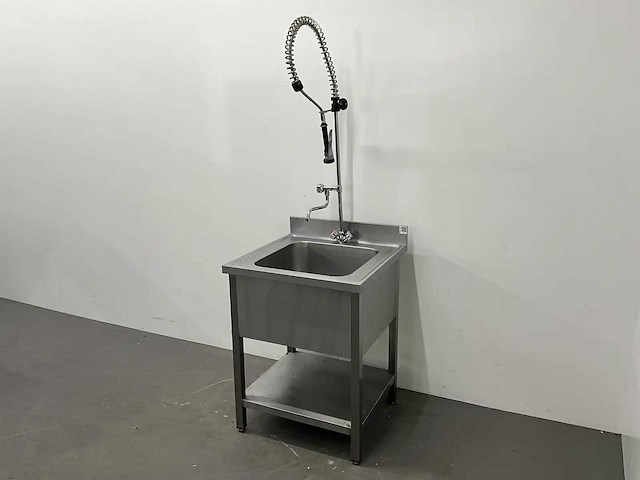 Rvs spoeltafel met voorspoeldouche - afbeelding 1 van  6