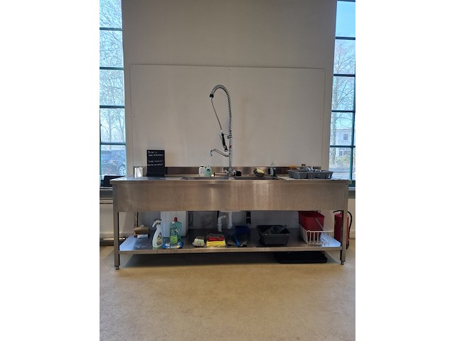 Rvs spoeltafel met - afbeelding 1 van  11