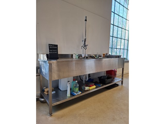Rvs spoeltafel met - afbeelding 4 van  11