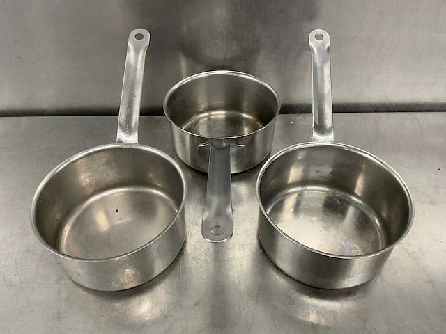 Rvs steelpan ø 17 cm (3x) - afbeelding 1 van  3