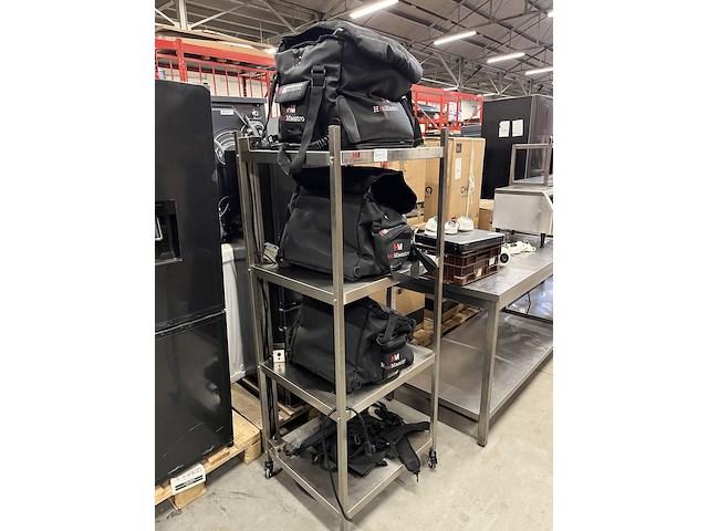 Rvs stelling inclusief 4 bezorgtassen met heatelement heatmaestro - afbeelding 1 van  7