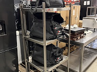 Rvs stelling inclusief 4 bezorgtassen met heatelement heatmaestro - afbeelding 1 van  7