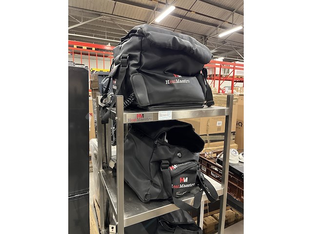 Rvs stelling inclusief 4 bezorgtassen met heatelement heatmaestro - afbeelding 2 van  7