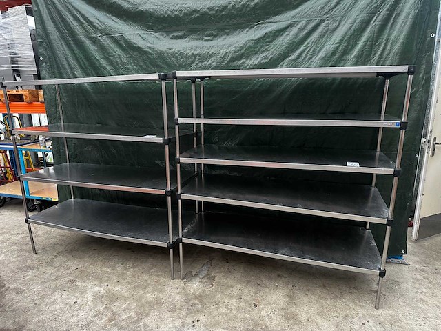 Rvs stellingen (2x) - afbeelding 1 van  5