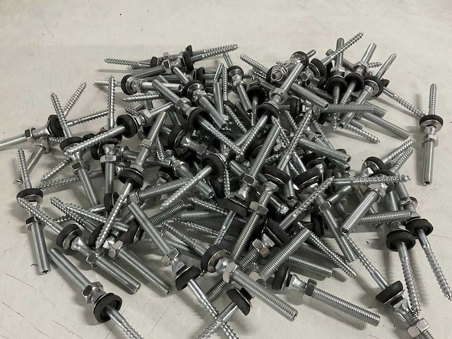 Rvs stokschroef 155xm10 voor montage zonnepaneel (80x) - afbeelding 1 van  2