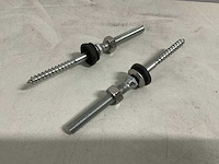 Rvs stokschroef 155xm10 voor montage zonnepaneel (80x) - afbeelding 2 van  2