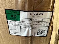 Rvs stokschroef m12 x 300 mm (450x) - afbeelding 5 van  6