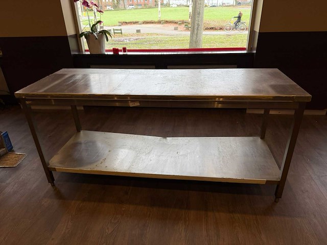 Rvs tafel 200cm - afbeelding 1 van  3