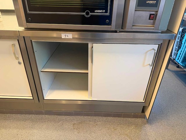 Rvs tafel met onderkast 105cm - afbeelding 1 van  3