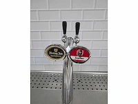 Rvs tapblad met 2 taps tapkranen en spoelbak - afbeelding 6 van  6