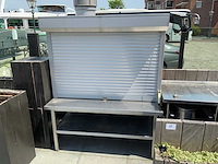 Rvs terras uitgiftemeubel met rolluik - afbeelding 1 van  8