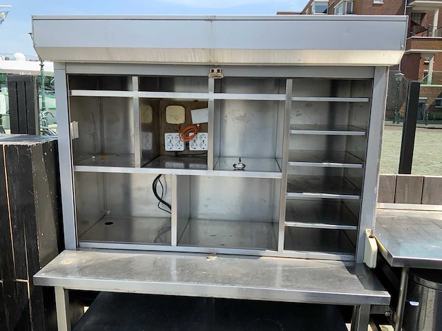 Rvs terras uitgiftemeubel met rolluik - afbeelding 4 van  8