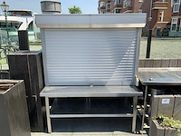 Rvs terras uitgiftemeubel met rolluik - afbeelding 7 van  8