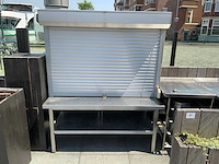 Rvs terras uitgiftemeubel met rolluik - afbeelding 8 van  8