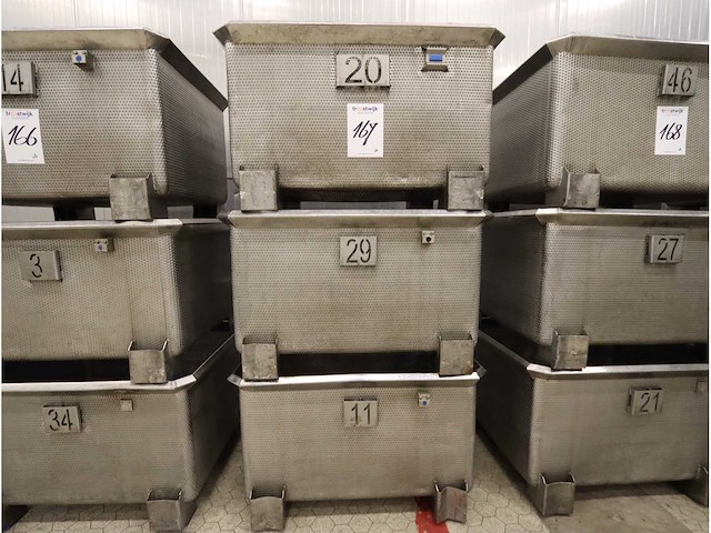 Rvs transportbak (3x) - afbeelding 1 van  2