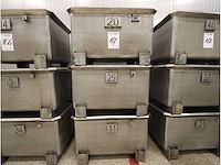 Rvs transportbak (3x) - afbeelding 1 van  2