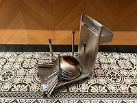 Rvs transportkar met 10x rvs wokpan - afbeelding 1 van  6