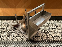 Rvs transportkar met 10x rvs wokpan - afbeelding 4 van  6