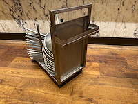 Rvs transportkar met 33x rvs wokpan - afbeelding 4 van  5