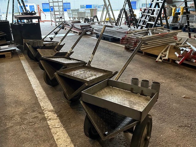 Rvs transportkarren (6x) - afbeelding 1 van  10