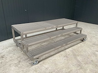 Rvs trap bordes - verrijdbaar - afbeelding 1 van  3