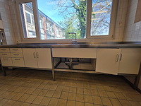 Rvs trespa werkmeubel met spoelgedeelte (reeds gedemonteerd) - afbeelding 4 van  9