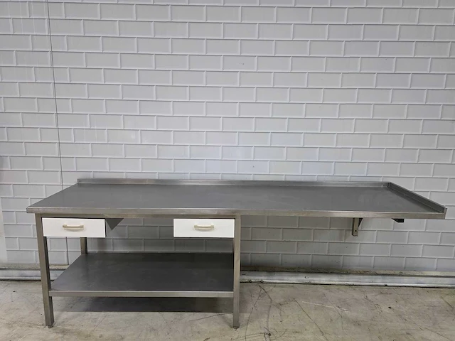 Rvs /trespa werkmeubel - afbeelding 1 van  6