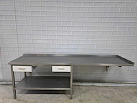Rvs /trespa werkmeubel