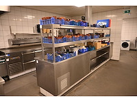 Rvs uitgiftemeubel met 2 x 2-delige rvs opzetbrug en spoelmeubel - afbeelding 4 van  9