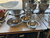 Rvs vergiet en pan (6x)