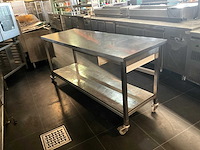 Rvs verrijdbare tafel - afbeelding 1 van  8