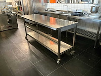 Rvs verrijdbare tafel - afbeelding 2 van  8