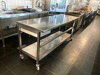 Rvs verrijdbare tafel - afbeelding 3 van  8