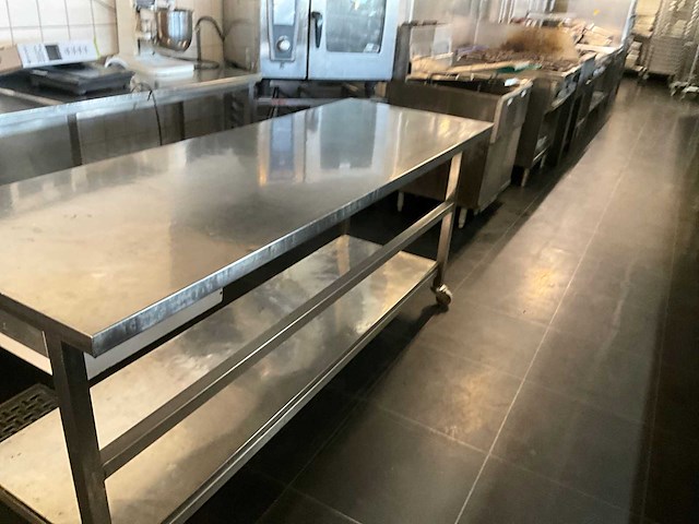 Rvs verrijdbare tafel - afbeelding 5 van  8