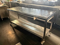 Rvs verrijdbare tafel - afbeelding 6 van  8