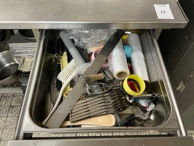 Rvs verrijdbare werktafel - afbeelding 3 van  4