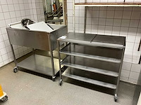 Rvs wagen (2x) - afbeelding 1 van  2