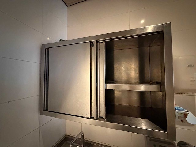 Rvs wand schuifdeurkast - afbeelding 4 van  4
