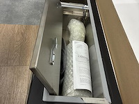 Rvs wandkast met wc rol houder en borstel looox. afmeting 62 x 17 cm. - afbeelding 3 van  4